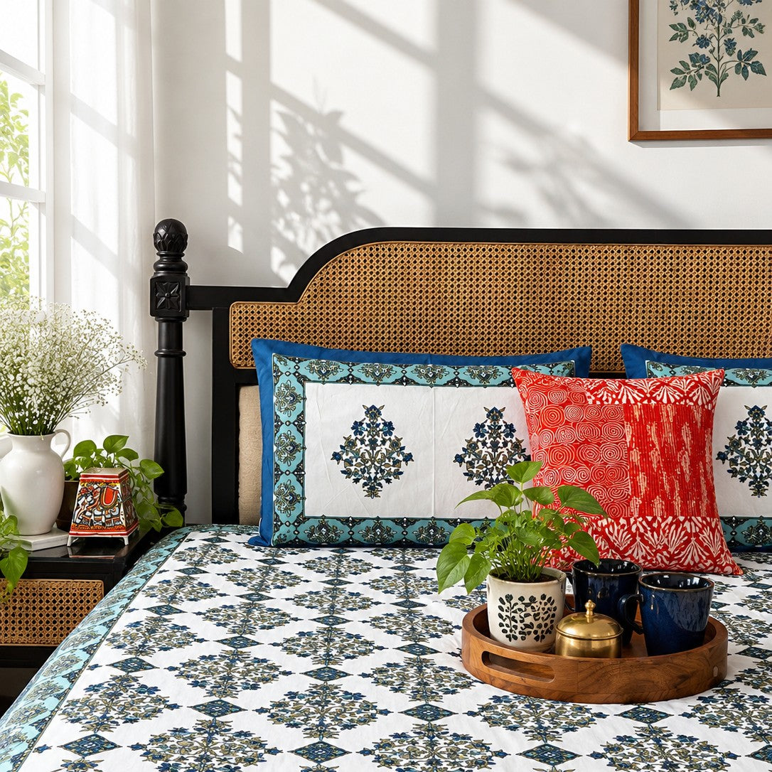 Muskan Blue - (120 x 120 Inches)