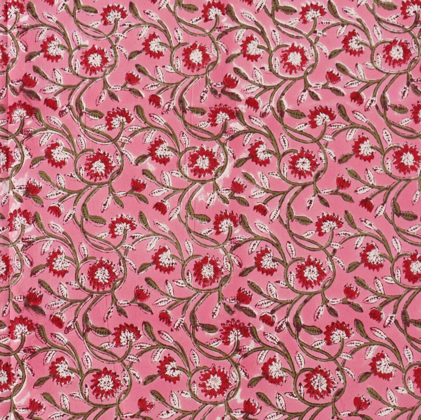 Jugni Pink – Hand Block Print Bedsheet (90x108 Inches)