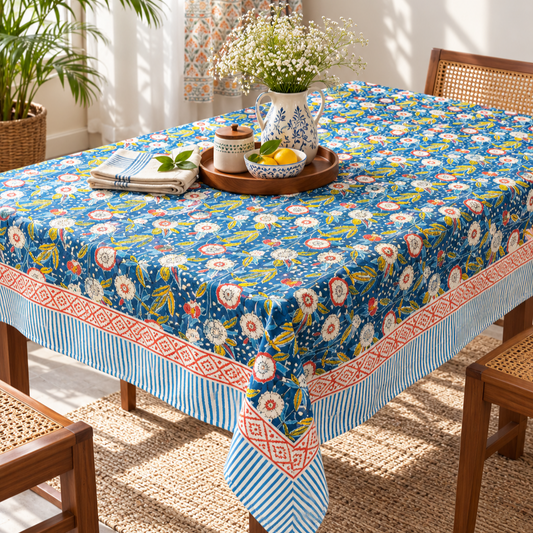 Starry Nights - Hand Block Printed Center Table Cover
