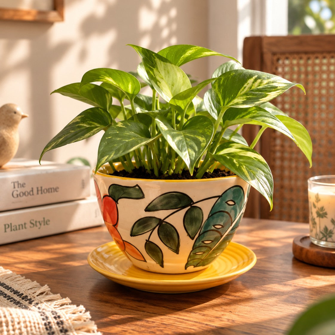 Spring Shades II Planter with Drain Plate