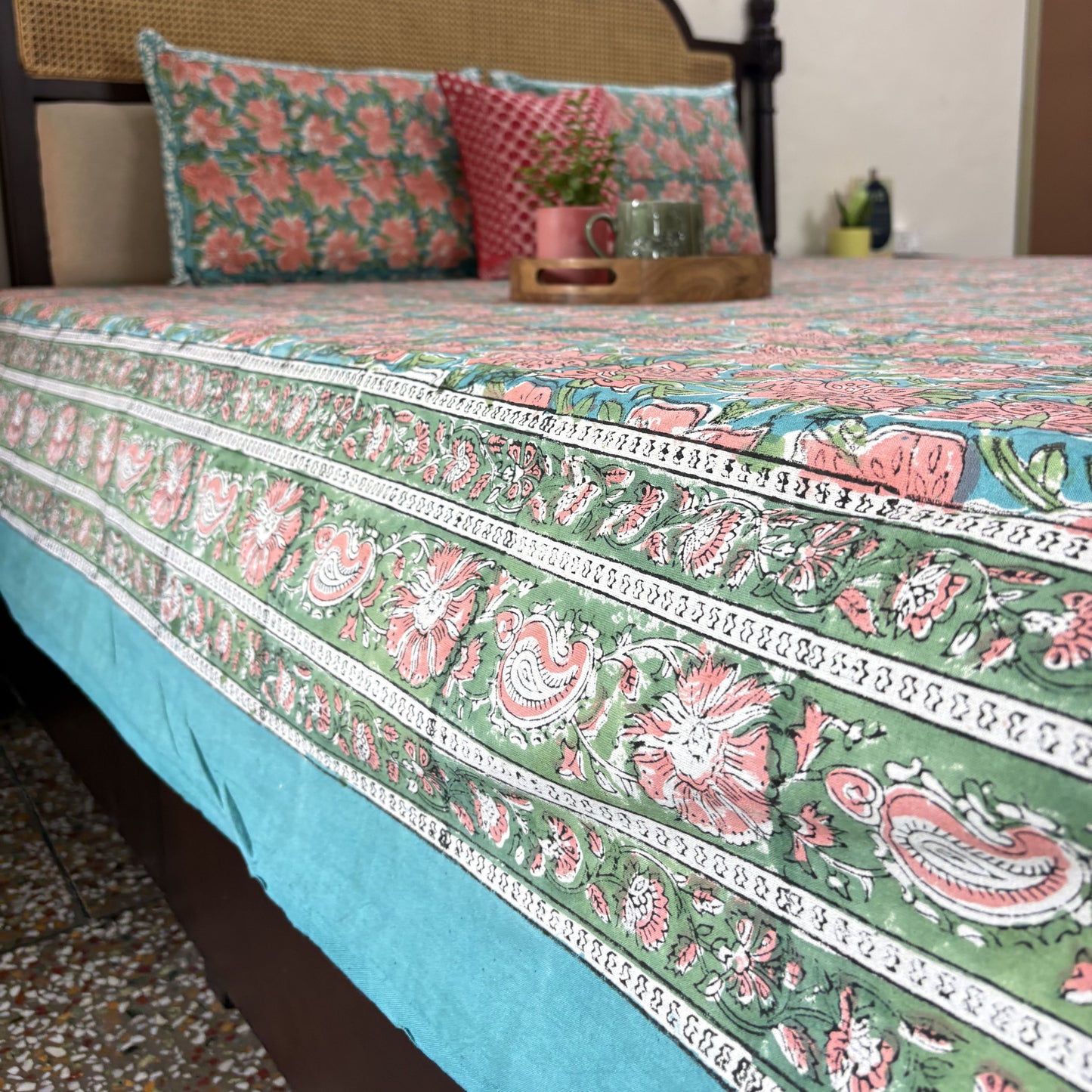 Prakriti - Handblock Bedsheet (90 x 108 inches)