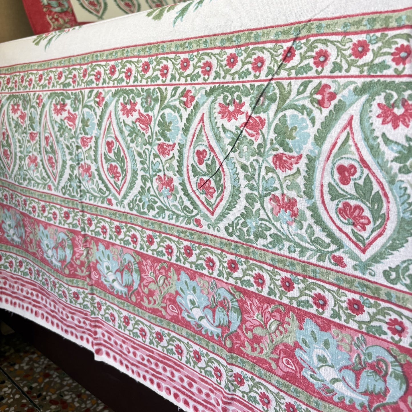 Sapphire Pink - Flat I Fitted Bedsheet (108x108 Inches)
