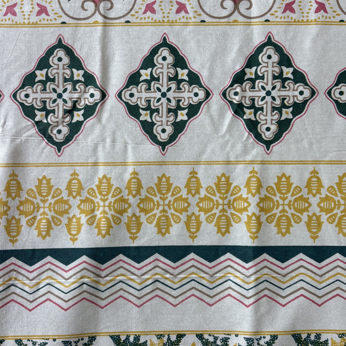 Meghal Yellow - Flat I Fitted Bedsheet (108x108 Inches)