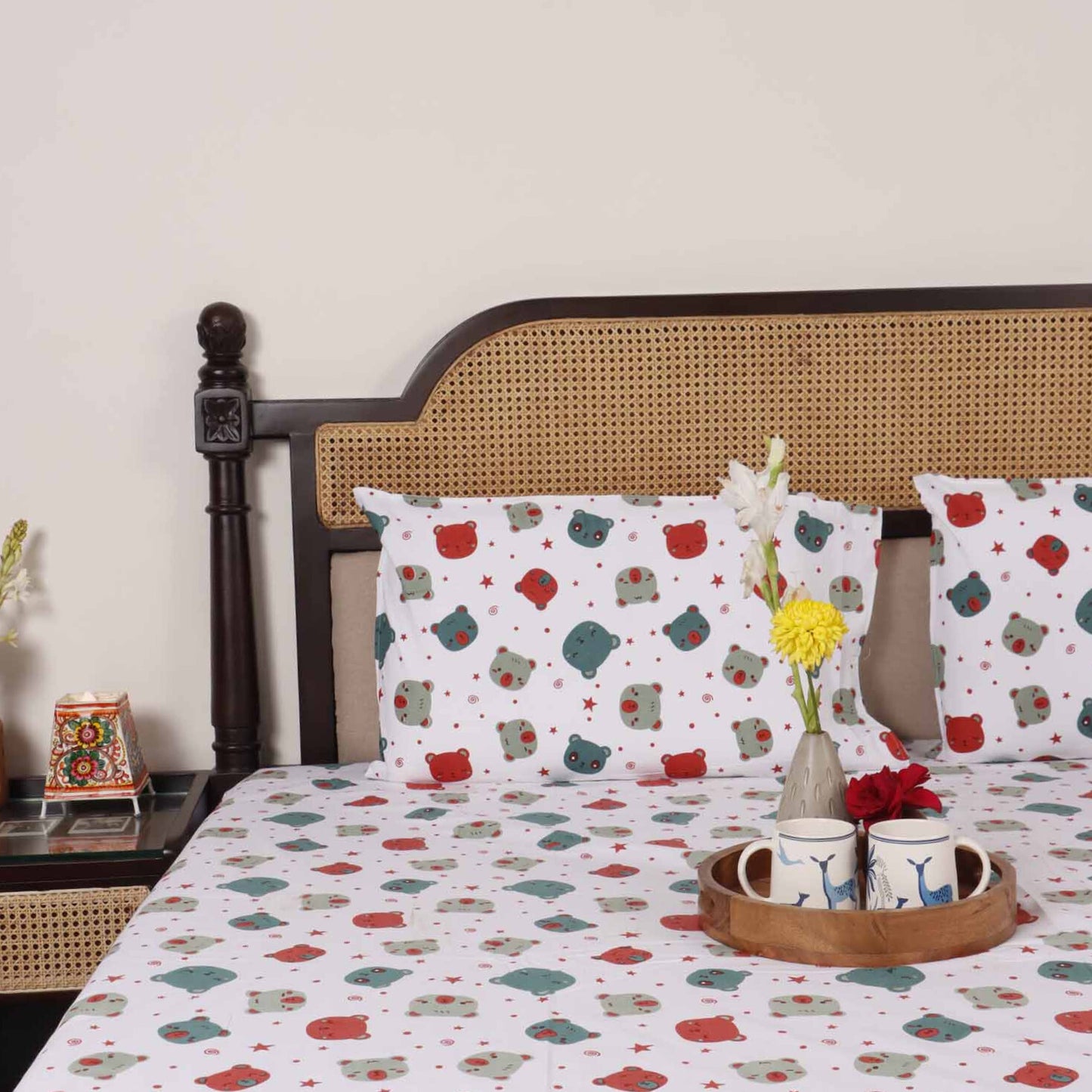 Bear  - Single Bed Bedsheet (60x90 Inches)