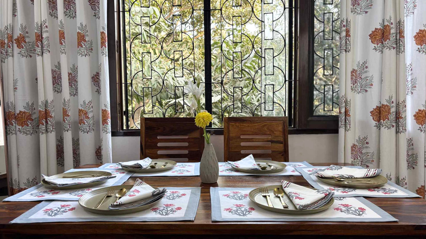 Shalimar Blue - Table Runner, Table Mats and Napkins