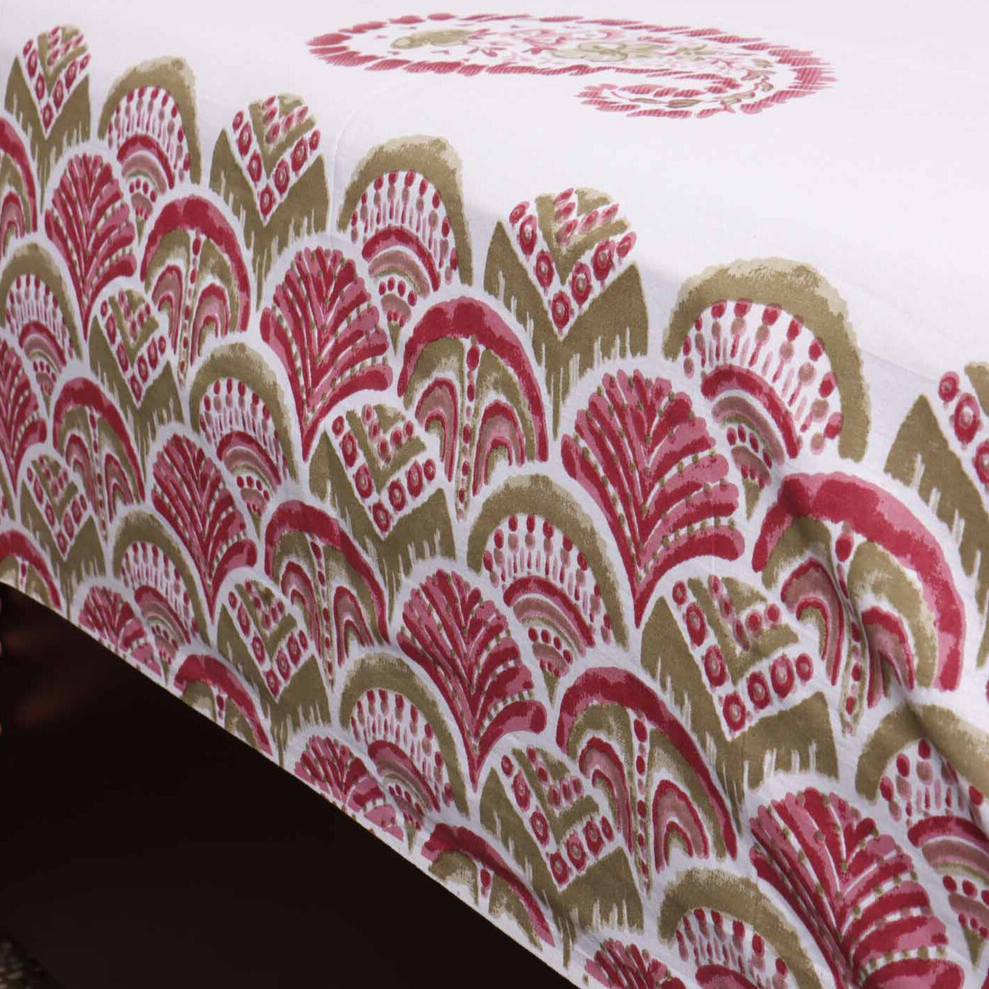 Ruhaani Maroon - (120x120 Inches)