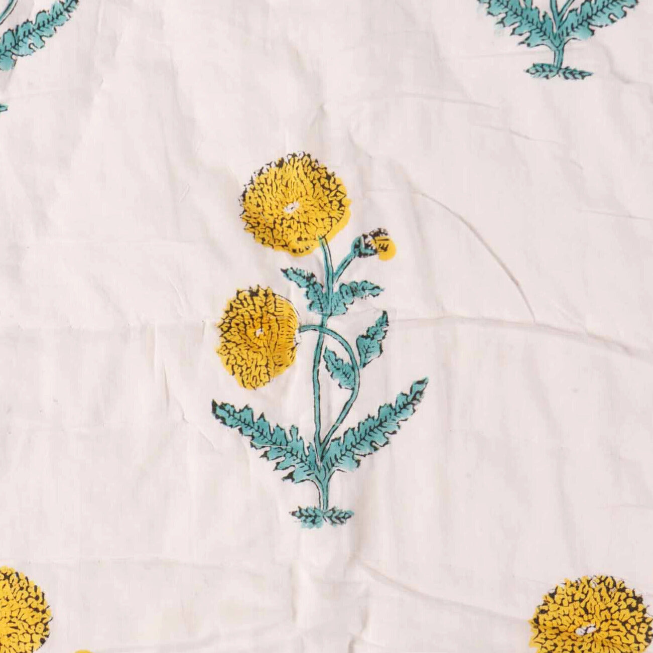 Genda - Handblock Single Bed Quilt