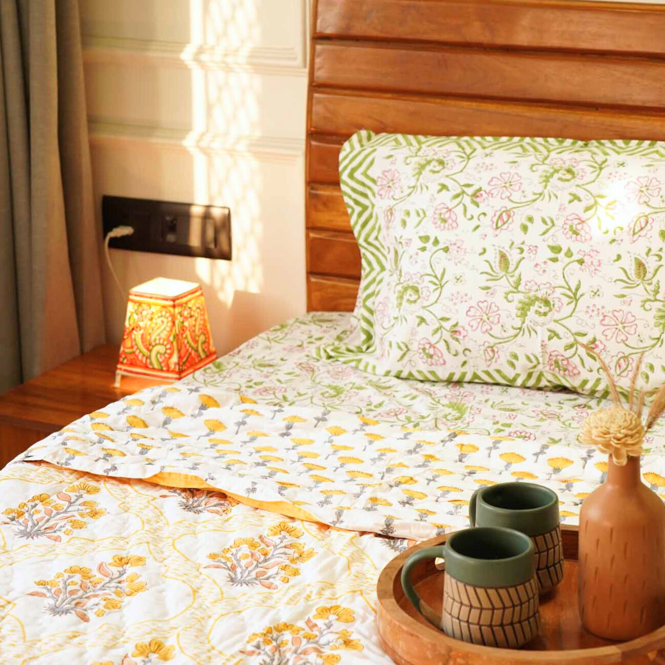 Yellow blossom  - Single Bed Razai/ Comforter