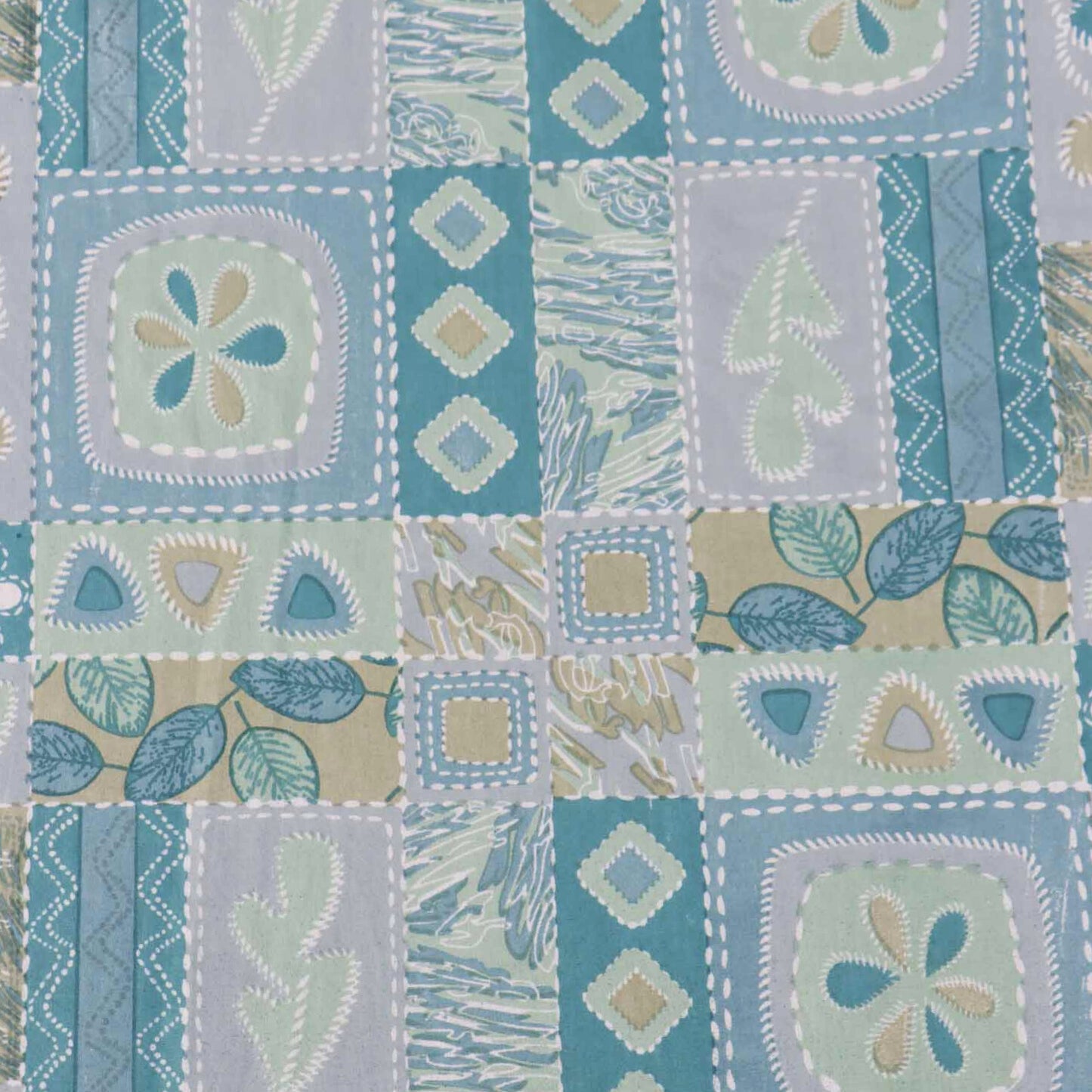 Abstract Blue - Flat I Fitted Bedsheet (100x108 Inches)