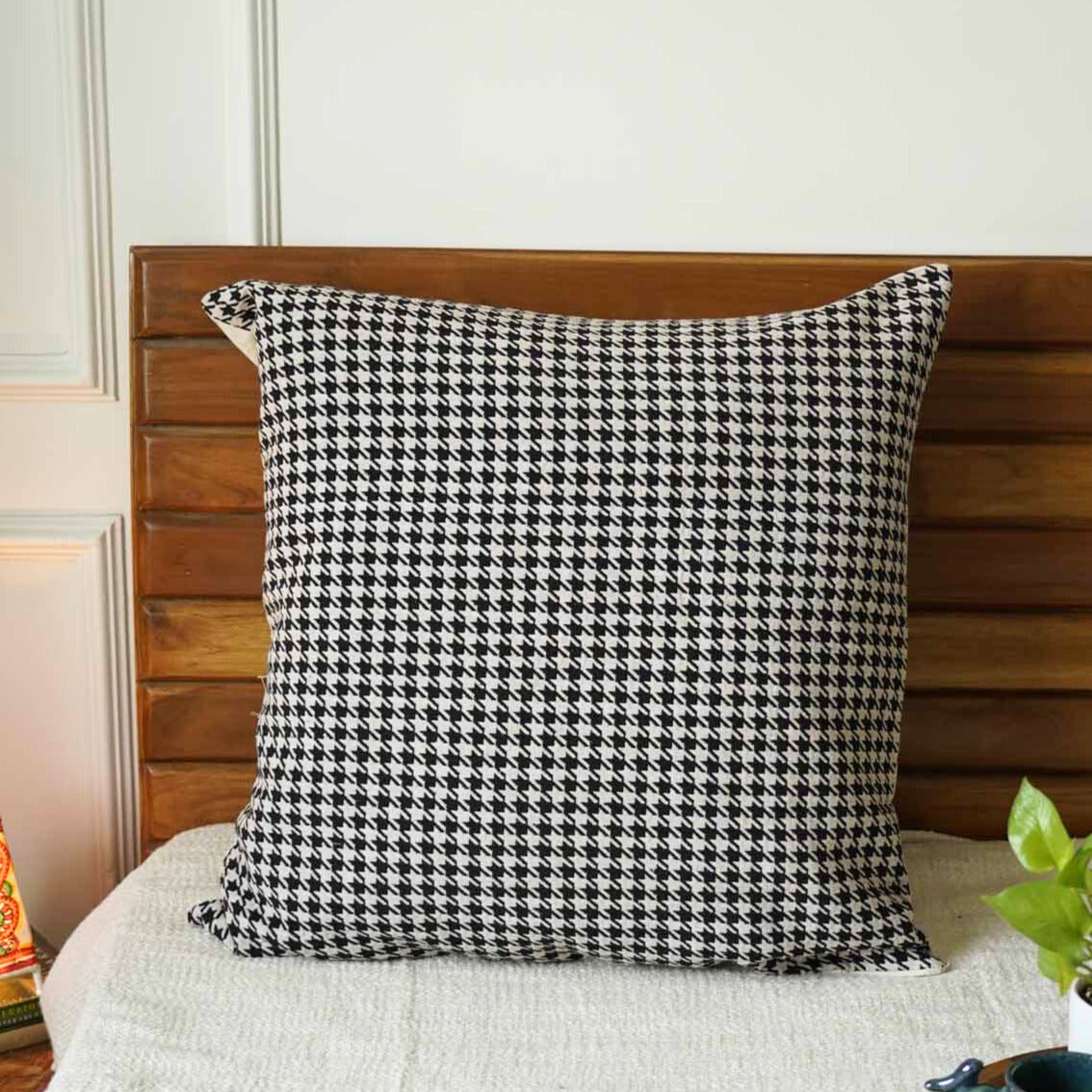 Monochromatic Jacquard Cushion Cover