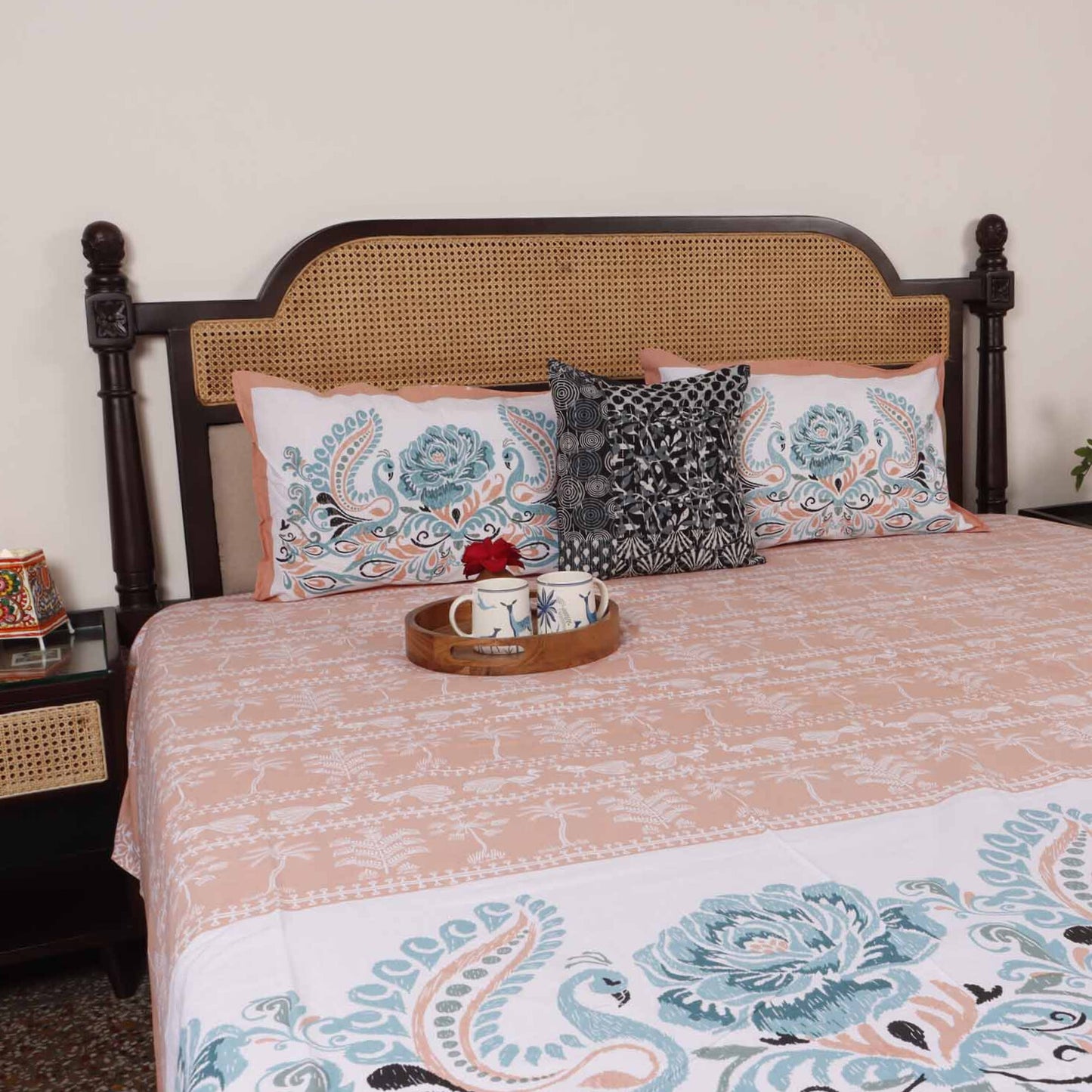 Kashvi - Flat I Fitted Bedsheet (108x108 Inches)