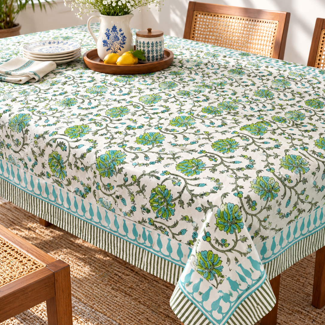 Jashn E Bahaara - Hand Block Printed Center Table Cover