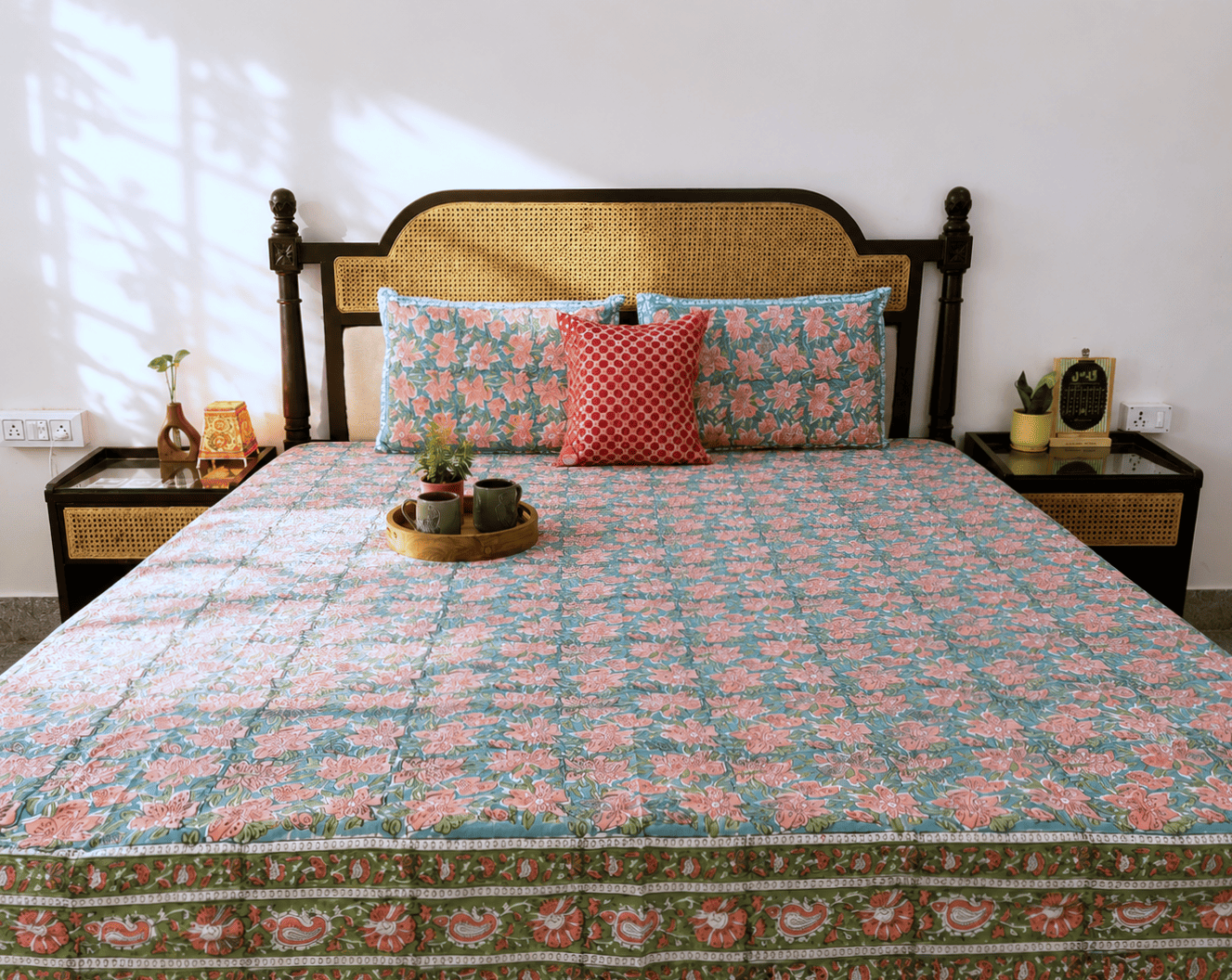 Prakriti - Handblock Bedsheet (90 x 108 inches)