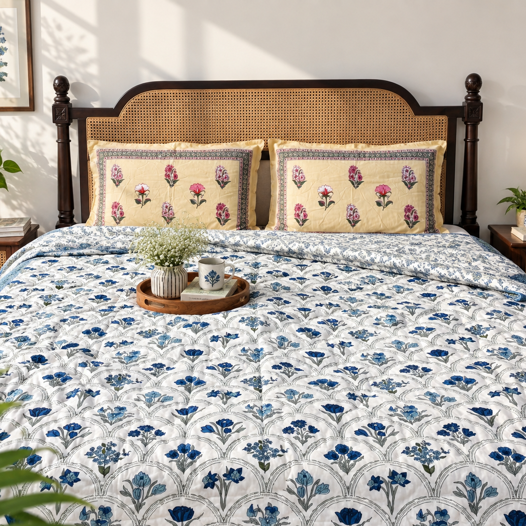Ambarsariya blue  - Double Bed Razai/ Comforter