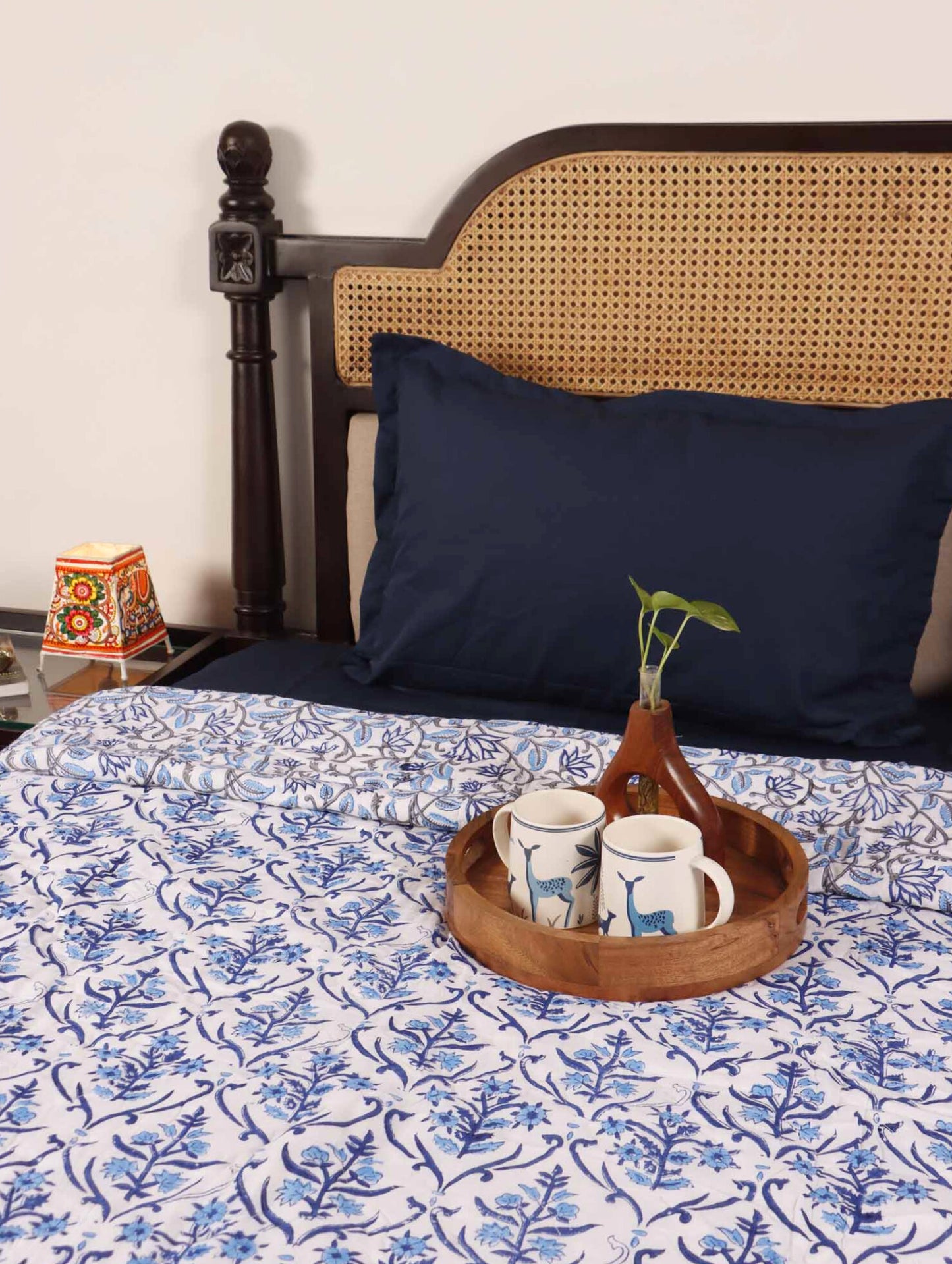 Auli - Handblock Single Bed Quilt