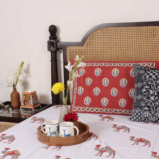 Jaisalmer - Flat I Fitted Bedsheet (90x108 Inches)