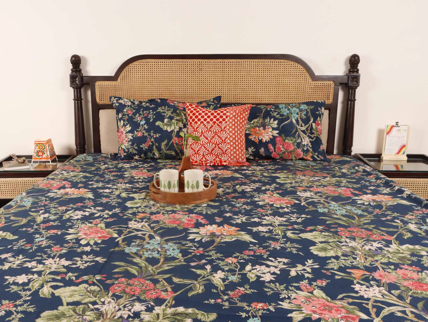 Udyaan - Flat I Fitted Bedsheet (108x108 Inches)