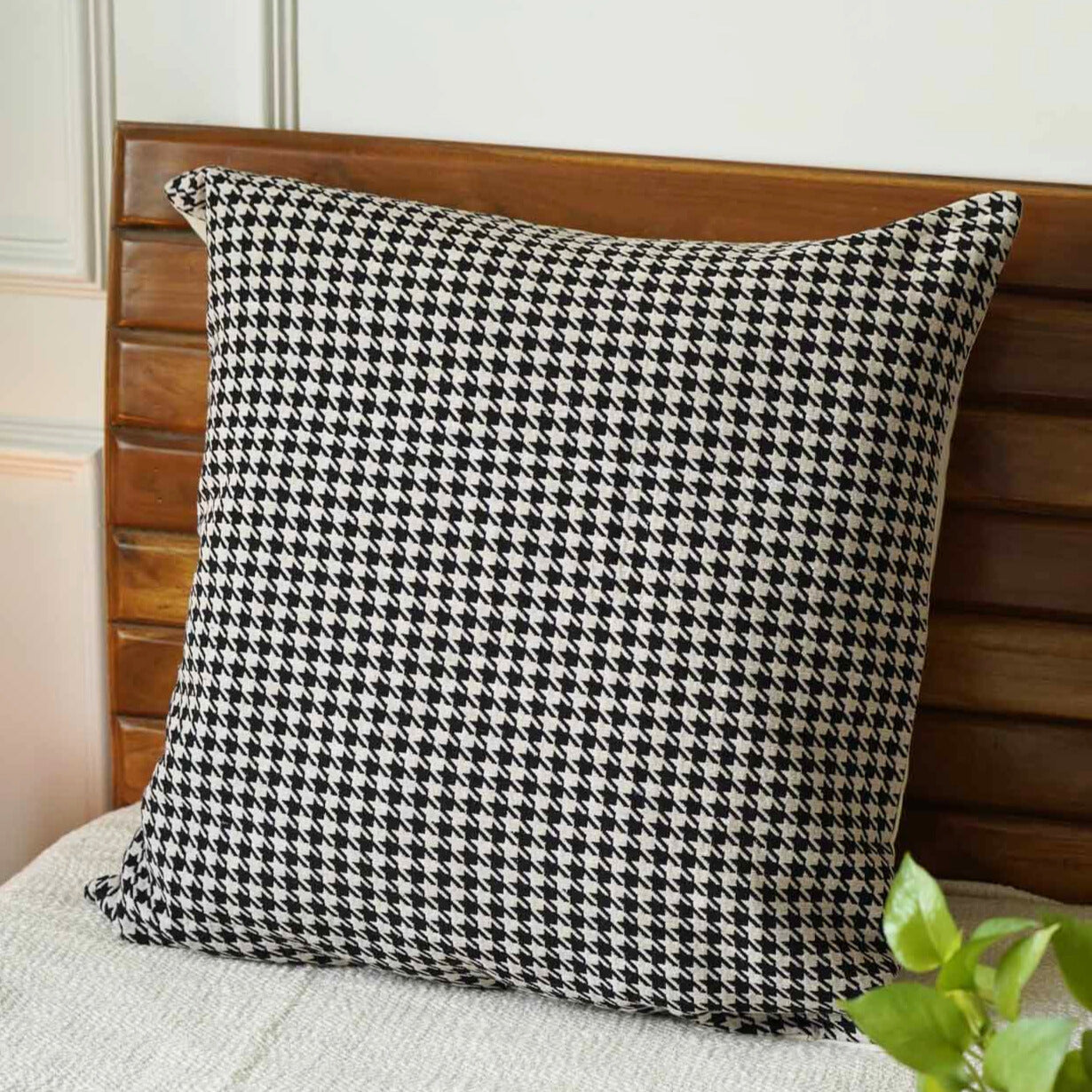 Monochromatic Jacquard Cushion Cover