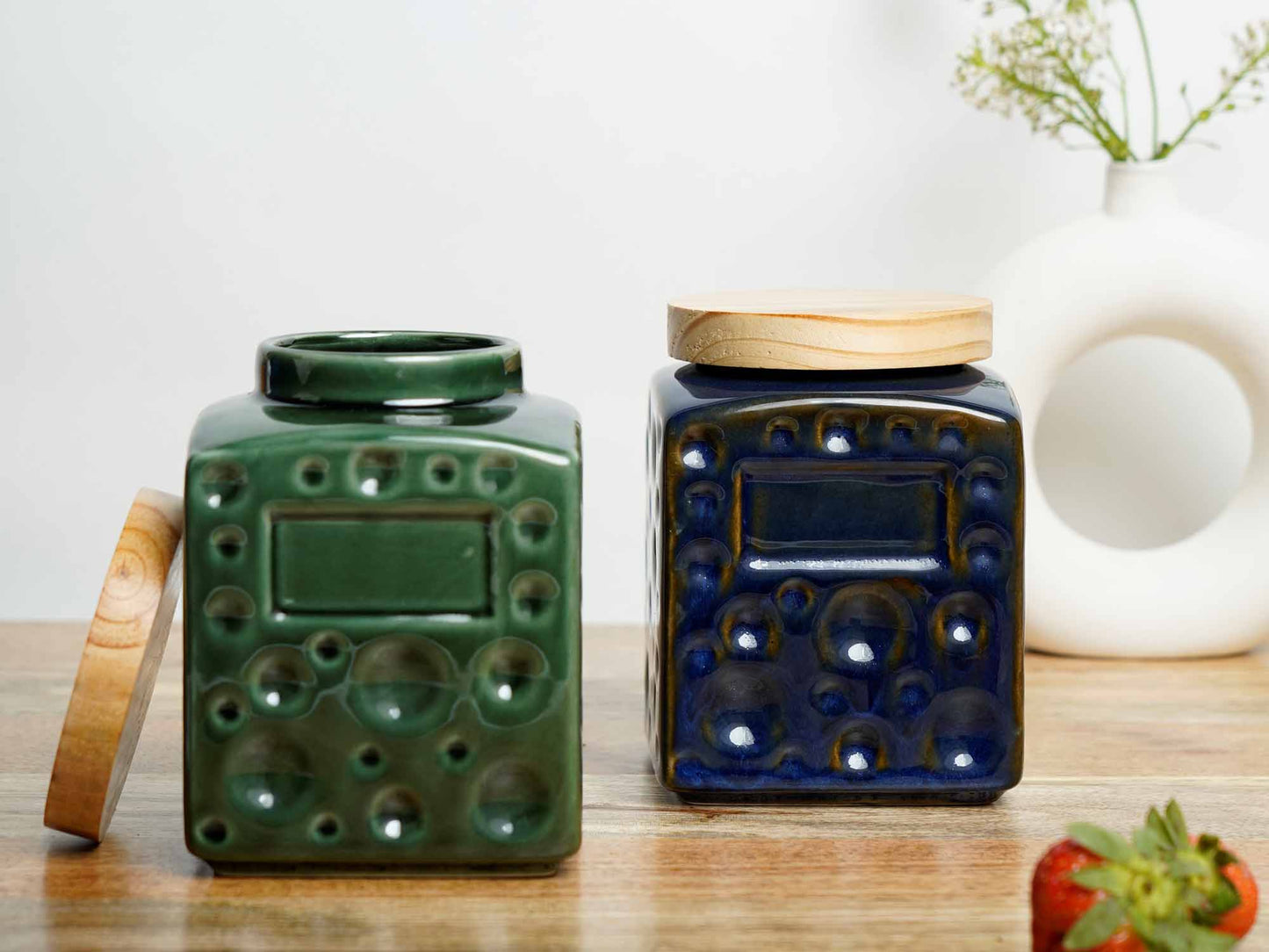 Versatile Storage Jar with Pine Wood Air - Tight Lid