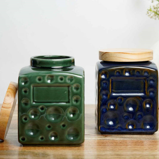 Versatile Storage Jar with Pine Wood Air - Tight Lid