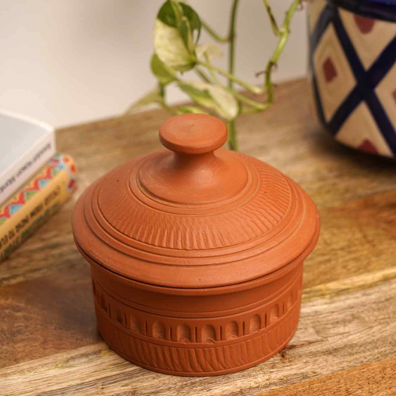 Terracotta Dahi Pot - With Lid