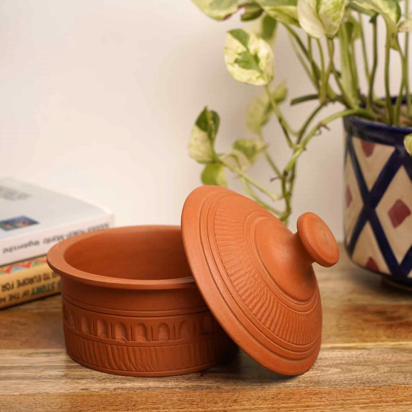 Terracotta Dahi Pot - With Lid