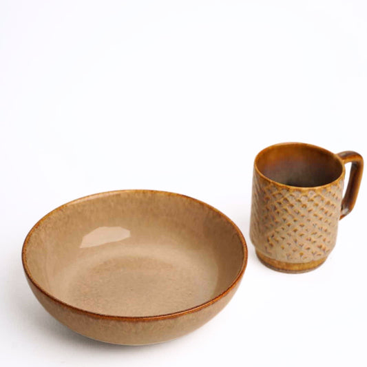 Sand Dunes Breakfast Set - A Bowl & A Mug