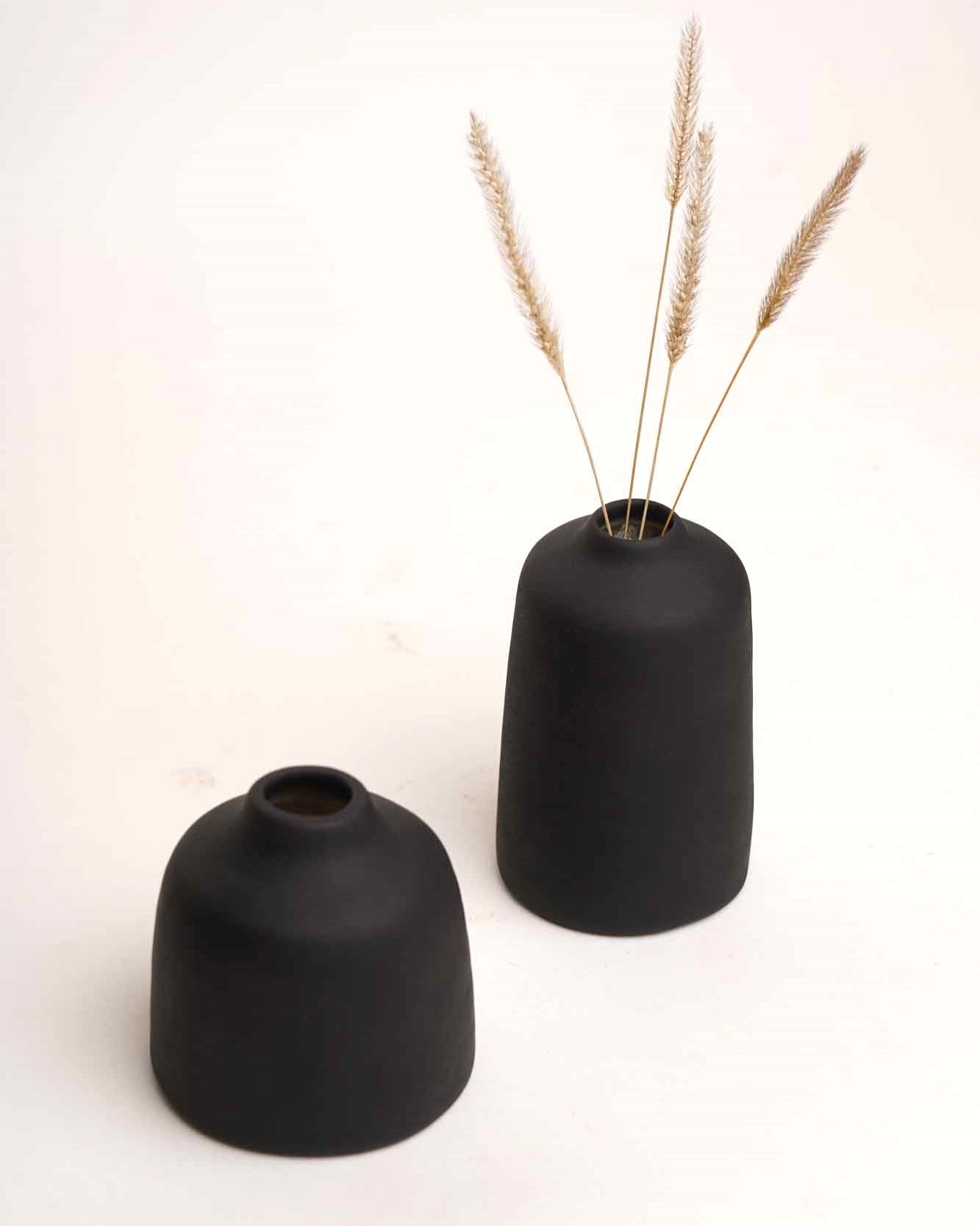 Pluto Vases - Midnight Black - Set of 2
