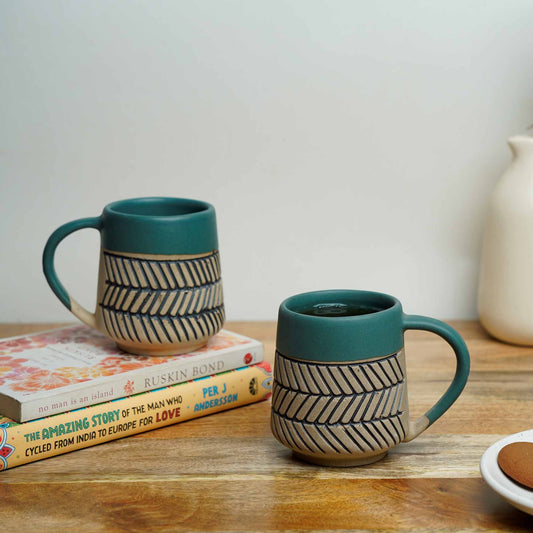 Earthy Matte Chevron Mug