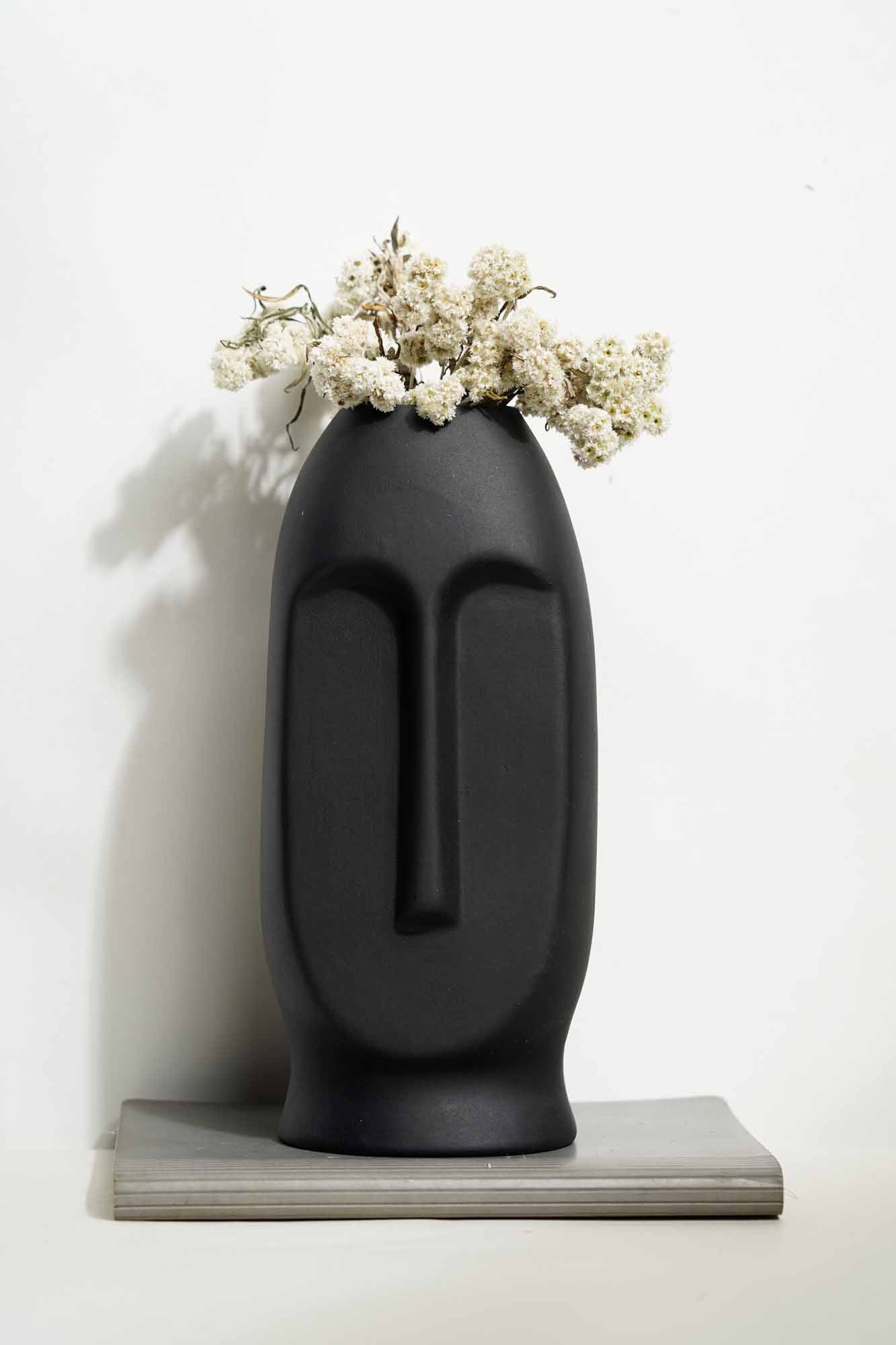 Premium Matte Nordic Face Vase