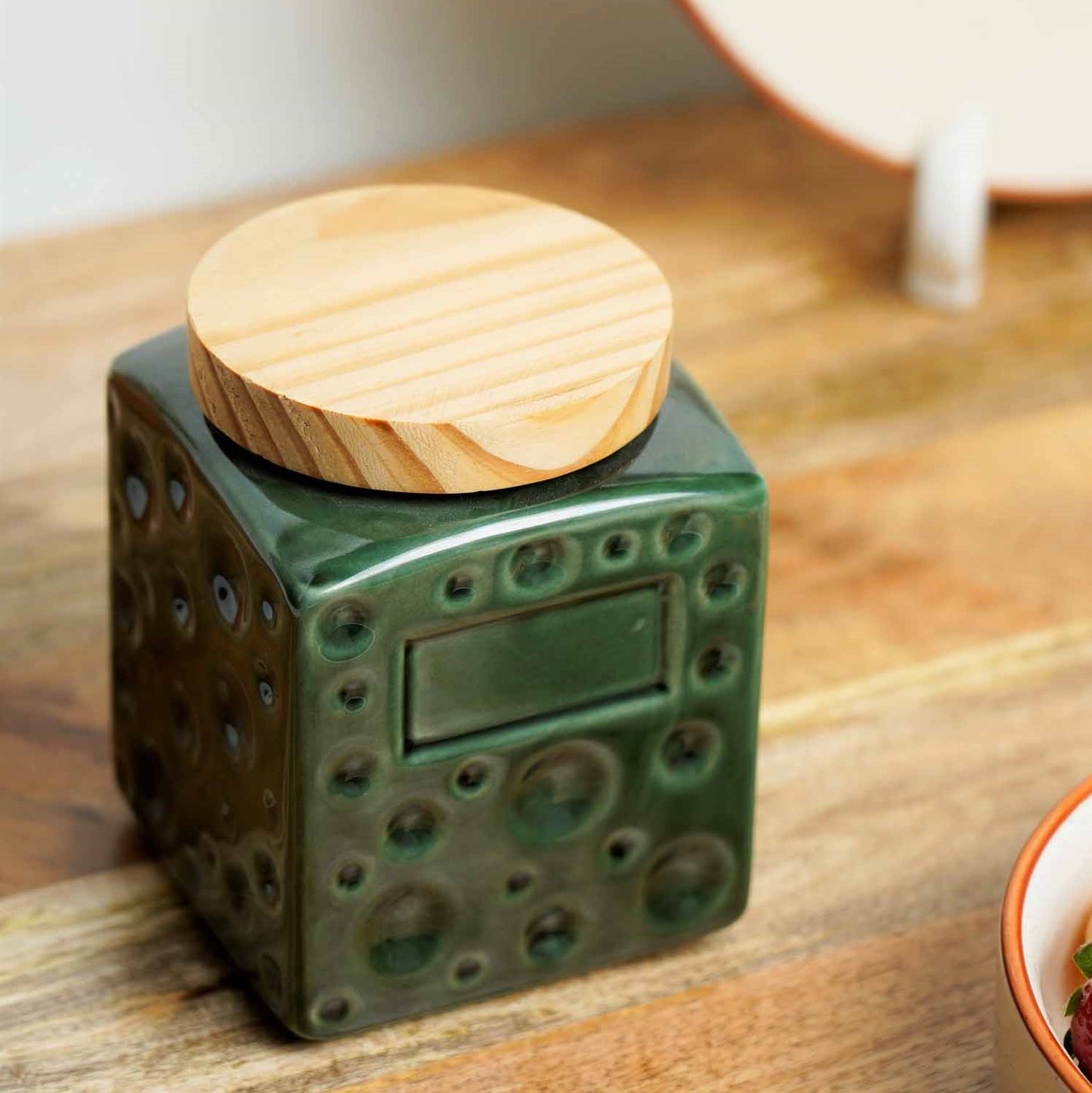 Versatile Storage Jar with Pine Wood Air - Tight Lid