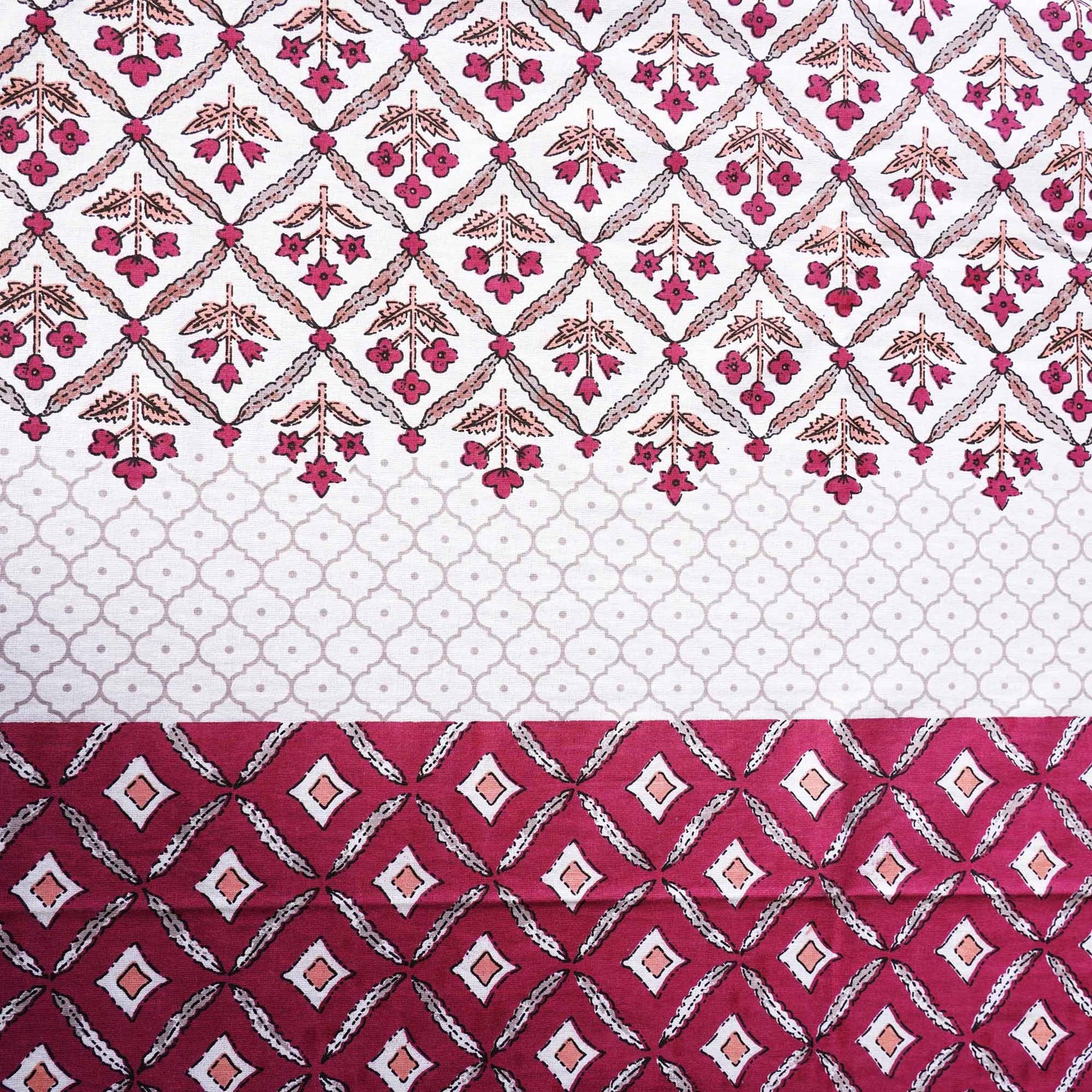 Basant – Red - Single Bed Bedsheet (60 x 90 Inches)