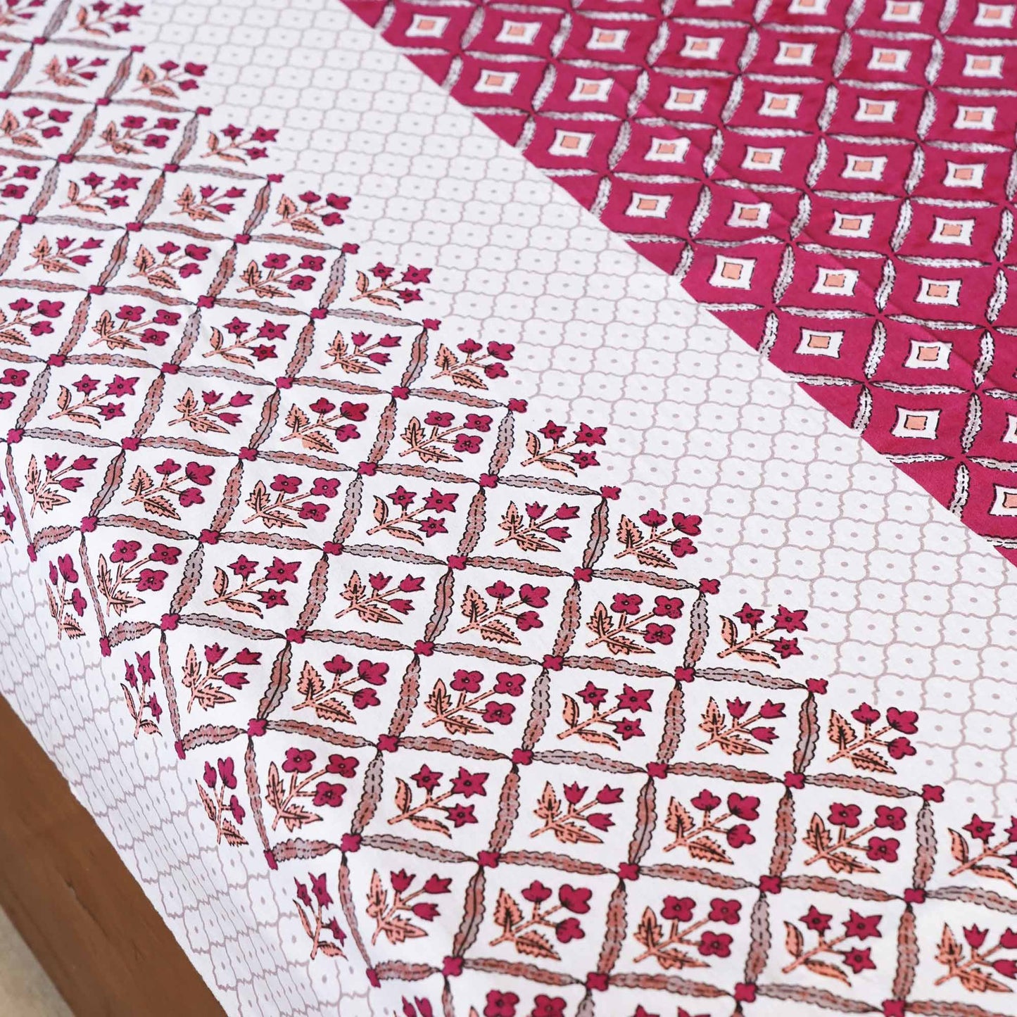 Basant – Red - Single Bed Bedsheet (60 x 90 Inches)