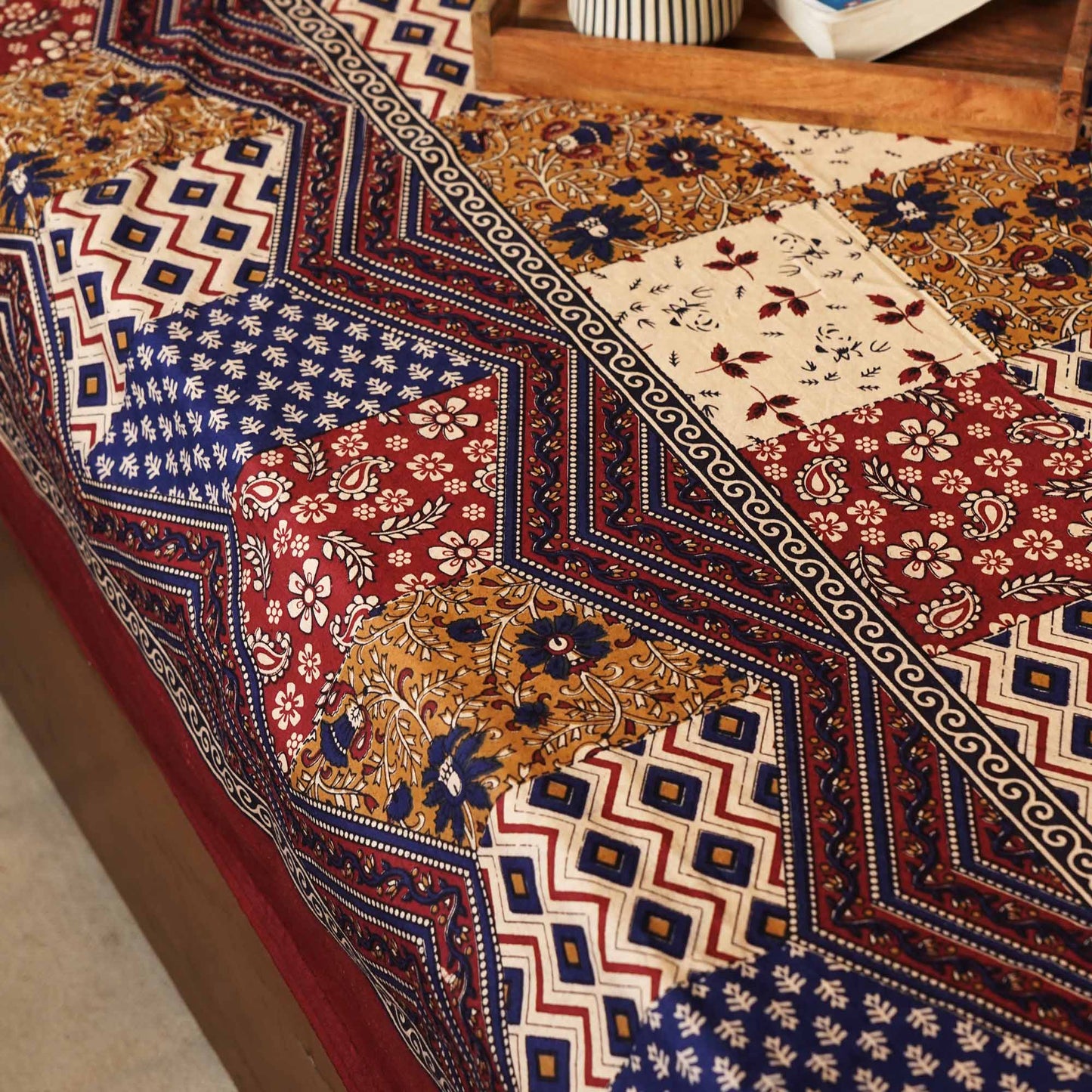 Kalamkari – Patchwork - Flat/Fitted Bedsheet (90x108 Inches)
