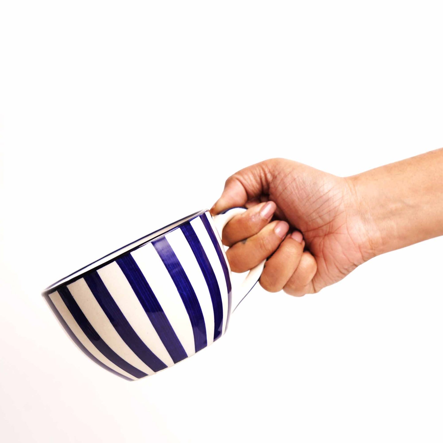 Marine Stripes Extra Large Soup/Cappuccino Mug