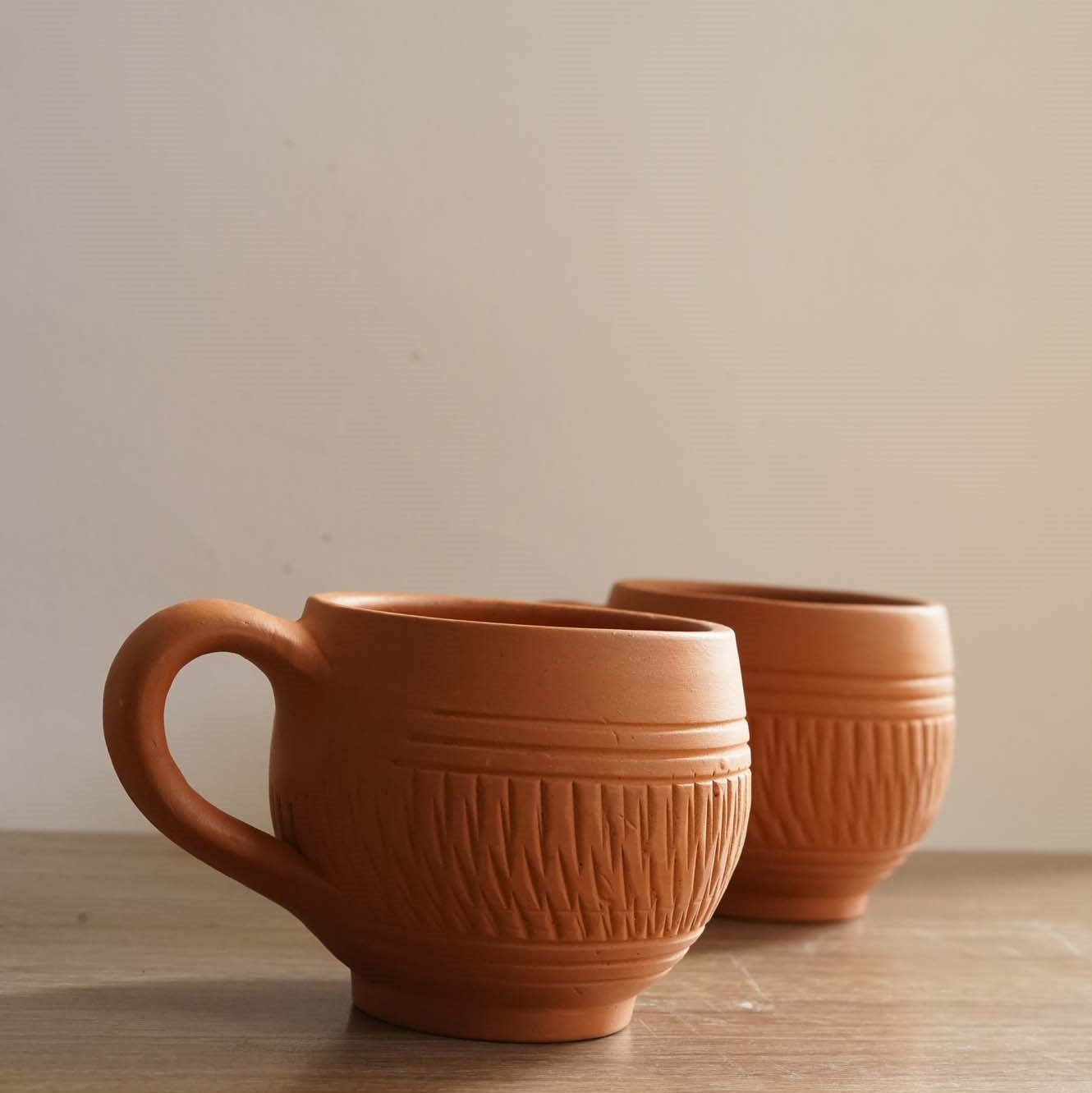 Terracotta Tea Cups - Set of 2