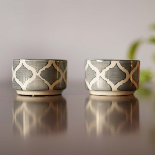 Moroccan Dip Bowls - Grey