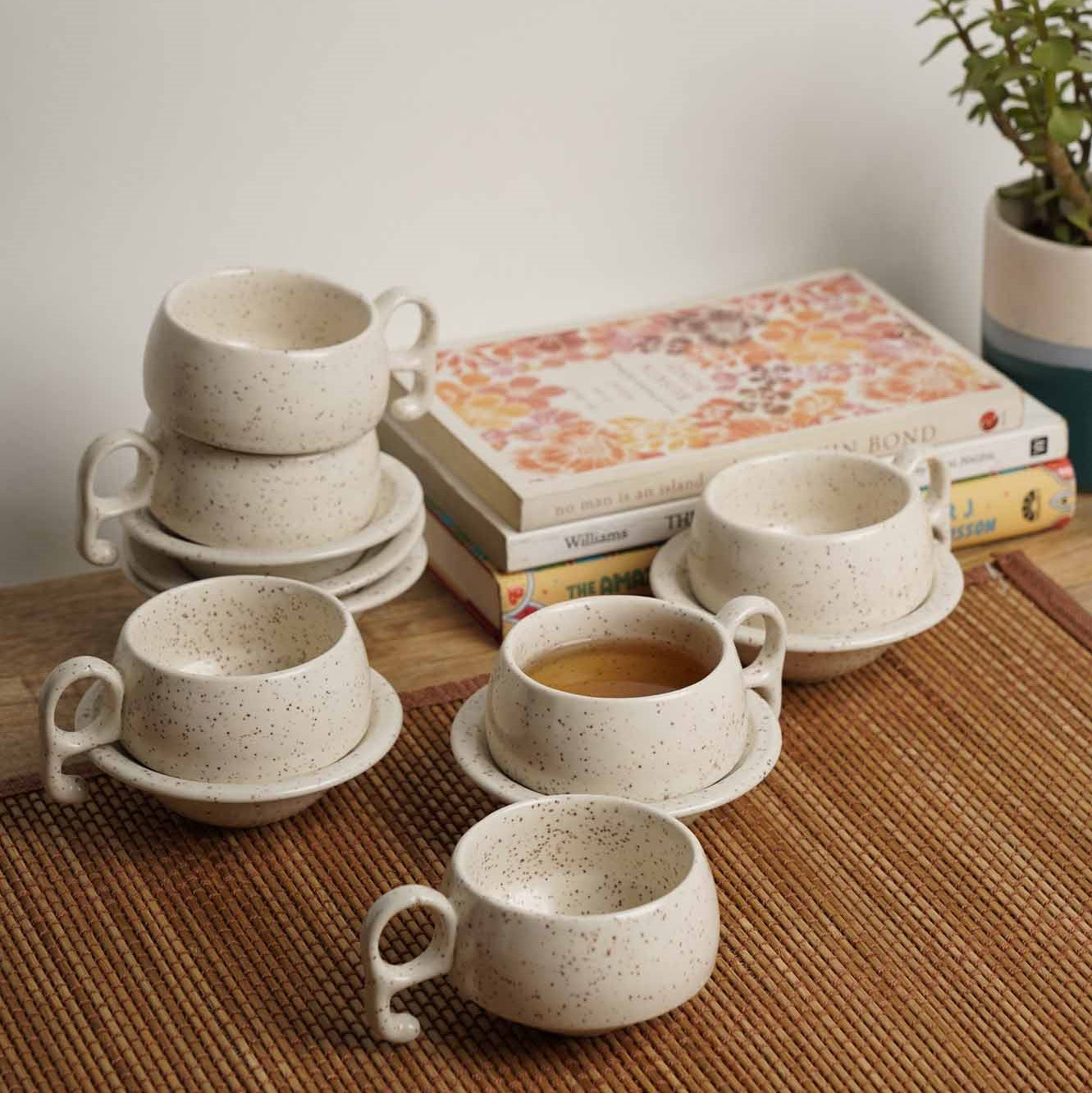 Cookie Crumble - Tea Set - Set of 6 Cups and 6 Saucers – Local Kala