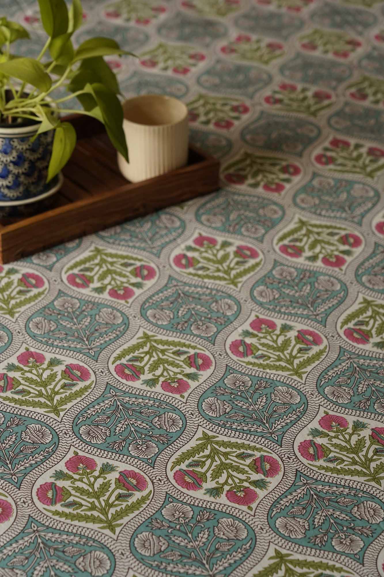 Khushi -Flat I Fitted Bedsheet (108x108 Inches)