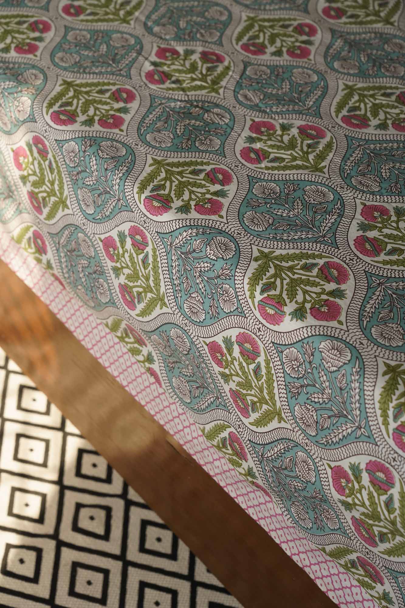Khushi -Flat I Fitted Bedsheet (108x108 Inches)