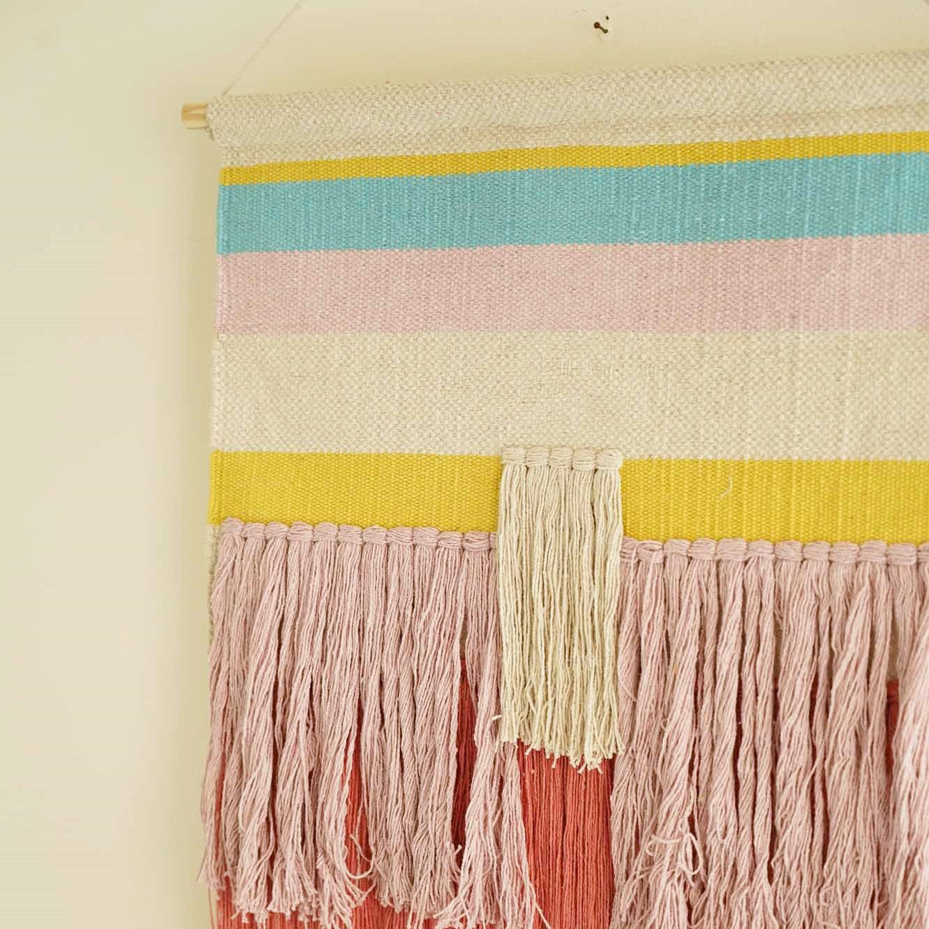 Feelin' Peachy Handwoven Wall Hanging