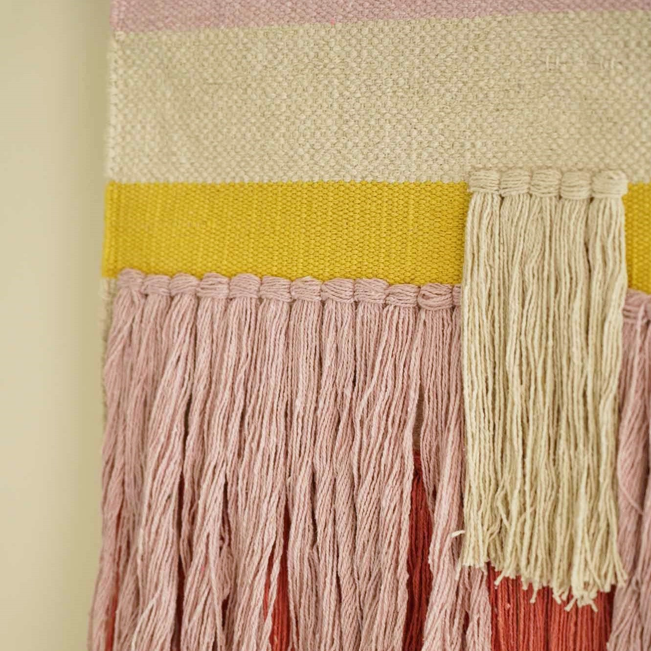 Feelin' Peachy Handwoven Wall Hanging