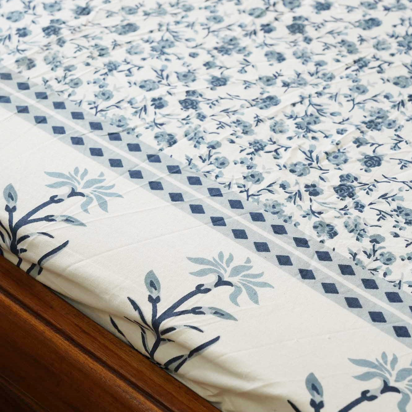 Navika - Flat/Fitted Bedsheet (90x108 Inches)