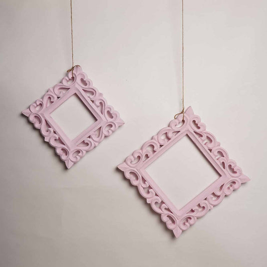 Wooden Handcrafted Frames - Pink Small