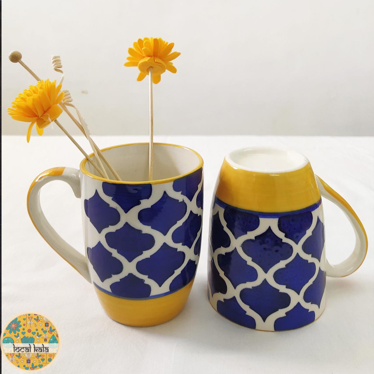 Moroccan Blue Mugs