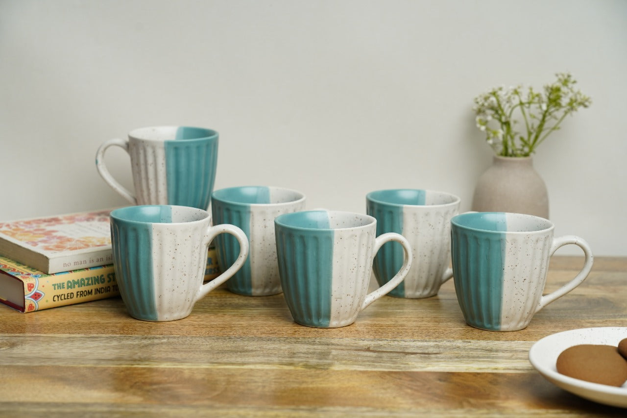 Seaside Ivory Tea Cups - Set of 2 & 6