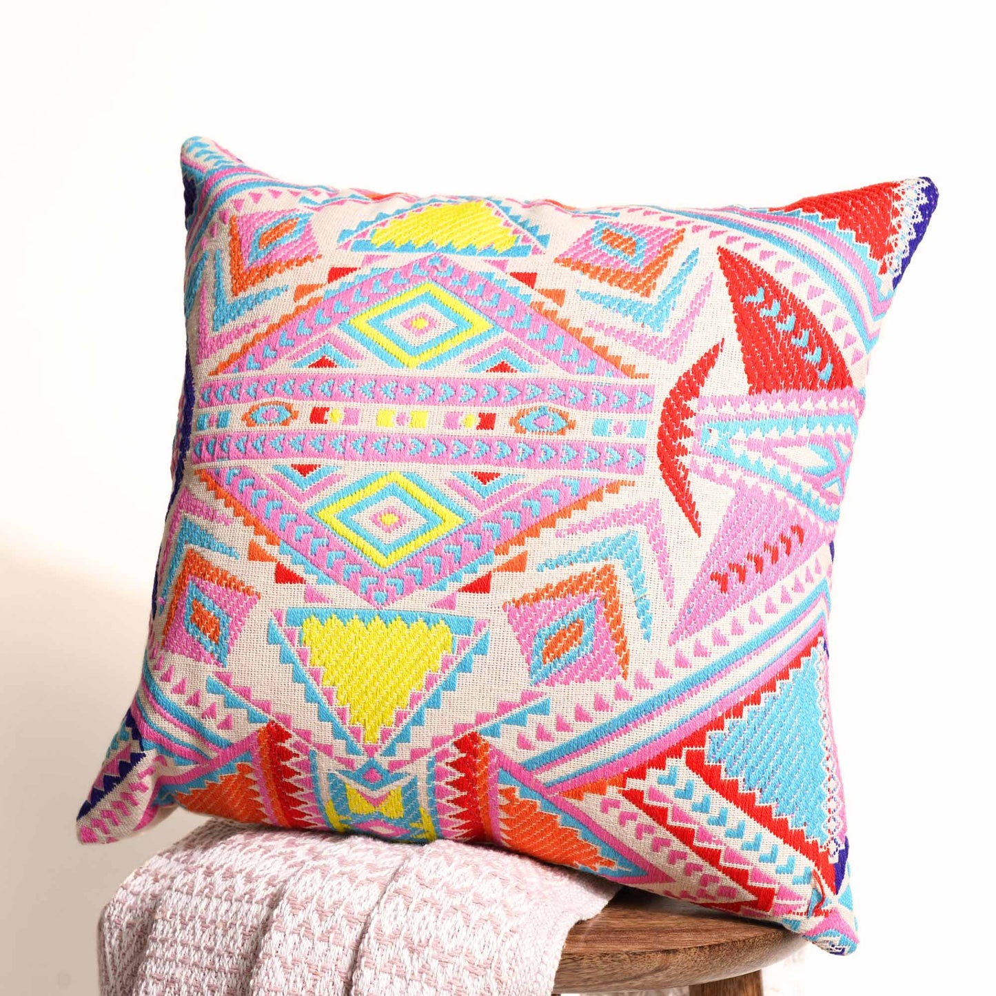 Chromatic Charisma Jacquard Cushion Cover