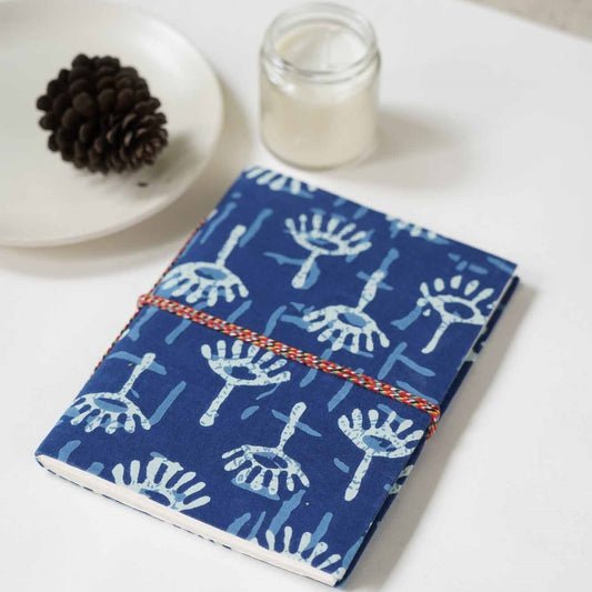 Indigo Fabric Notebook - 125 GSM Handmade Paper